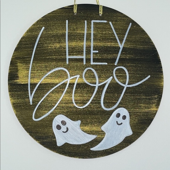 Hey Boo Halloween Sign - Picture 3 of 3